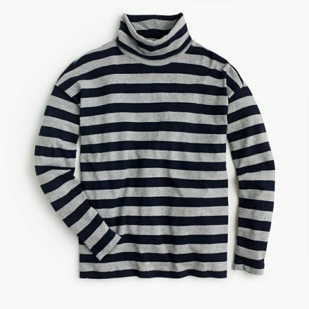 J. Crew Deck Striped Turtleneck T-shirt